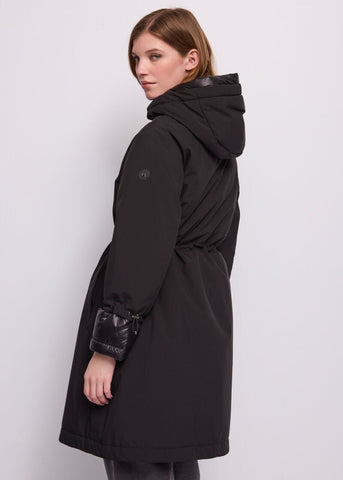 Parka da donna in nylon con zip - dettaglio