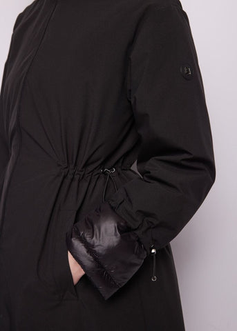 Parka da donna in nylon con zip - dettaglio 2