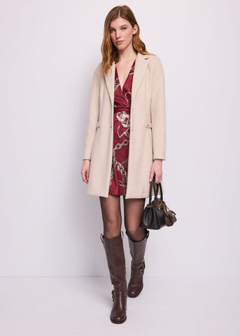 Cappotto da donna con collo a revers