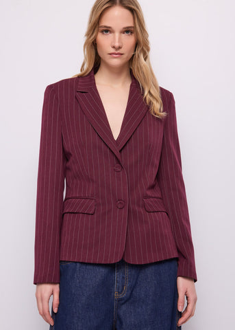 Blazer da donna in viscosa a righe