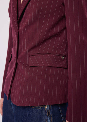 Blazer da donna in viscosa a righe