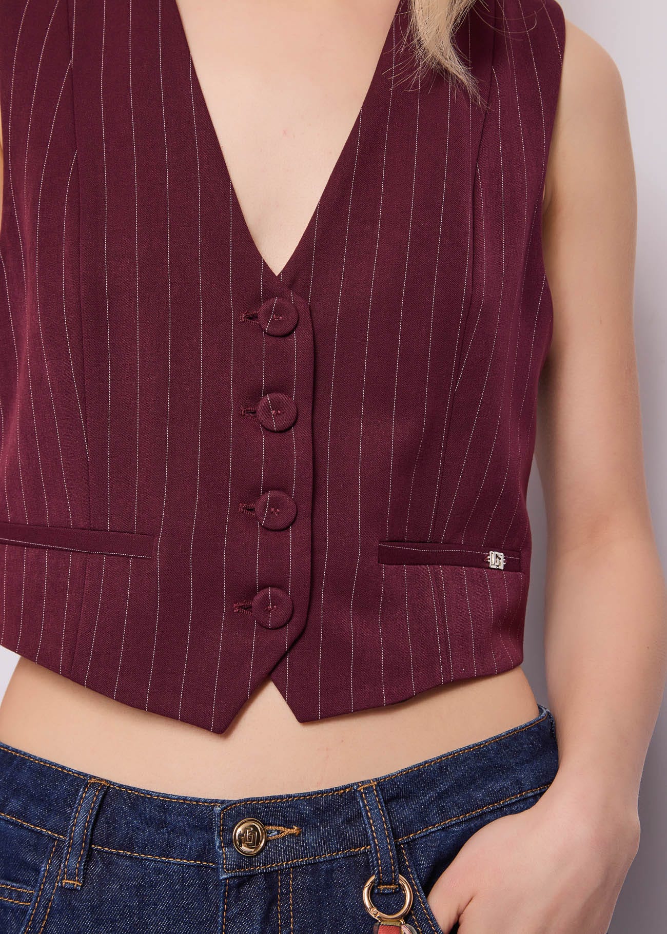 Gilet da donna in viscosa gessata