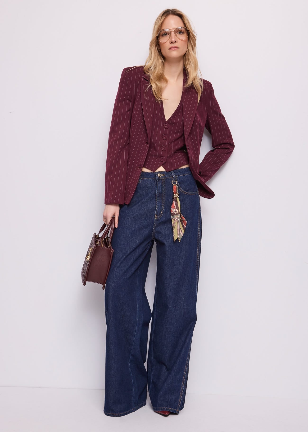 Gilet da donna in viscosa gessata