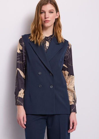 Gilet da donna in viscosa con bottoni - fronte
