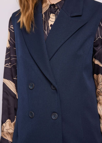 Gilet da donna in viscosa con bottoni - dettaglio 2