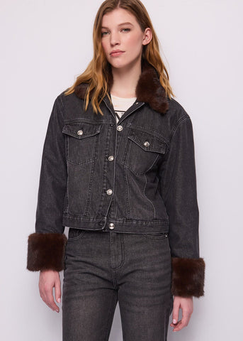 Giacca da donna in denim di cotone