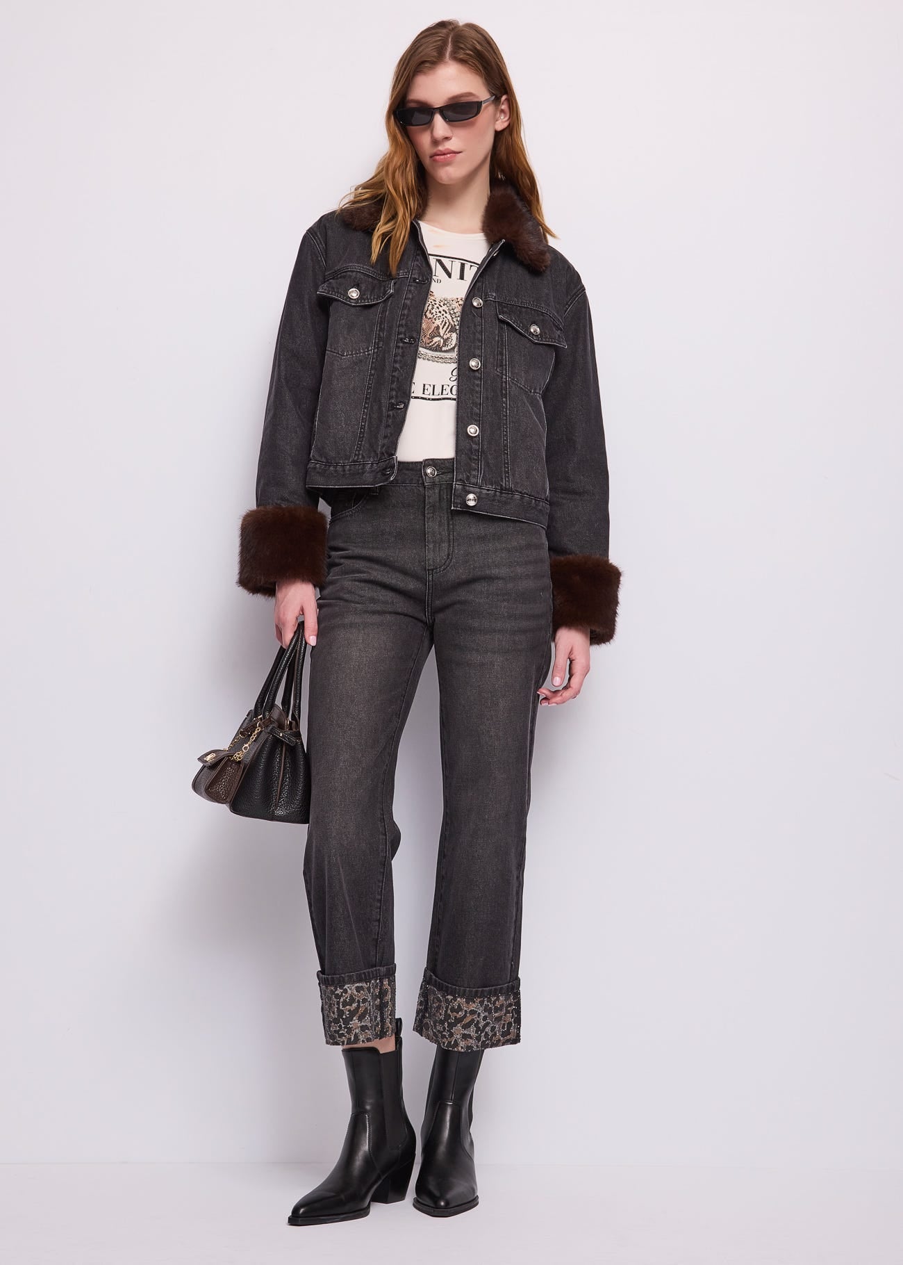 Giacca da donna in denim di cotone
