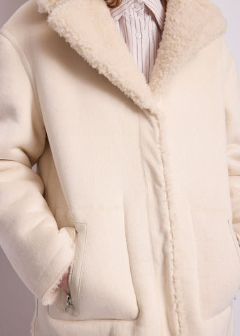 Cappotto da donna con pelliccia sintetica - dettaglio 2