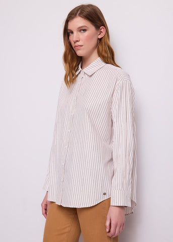 Camicia da donna in popeline a righe