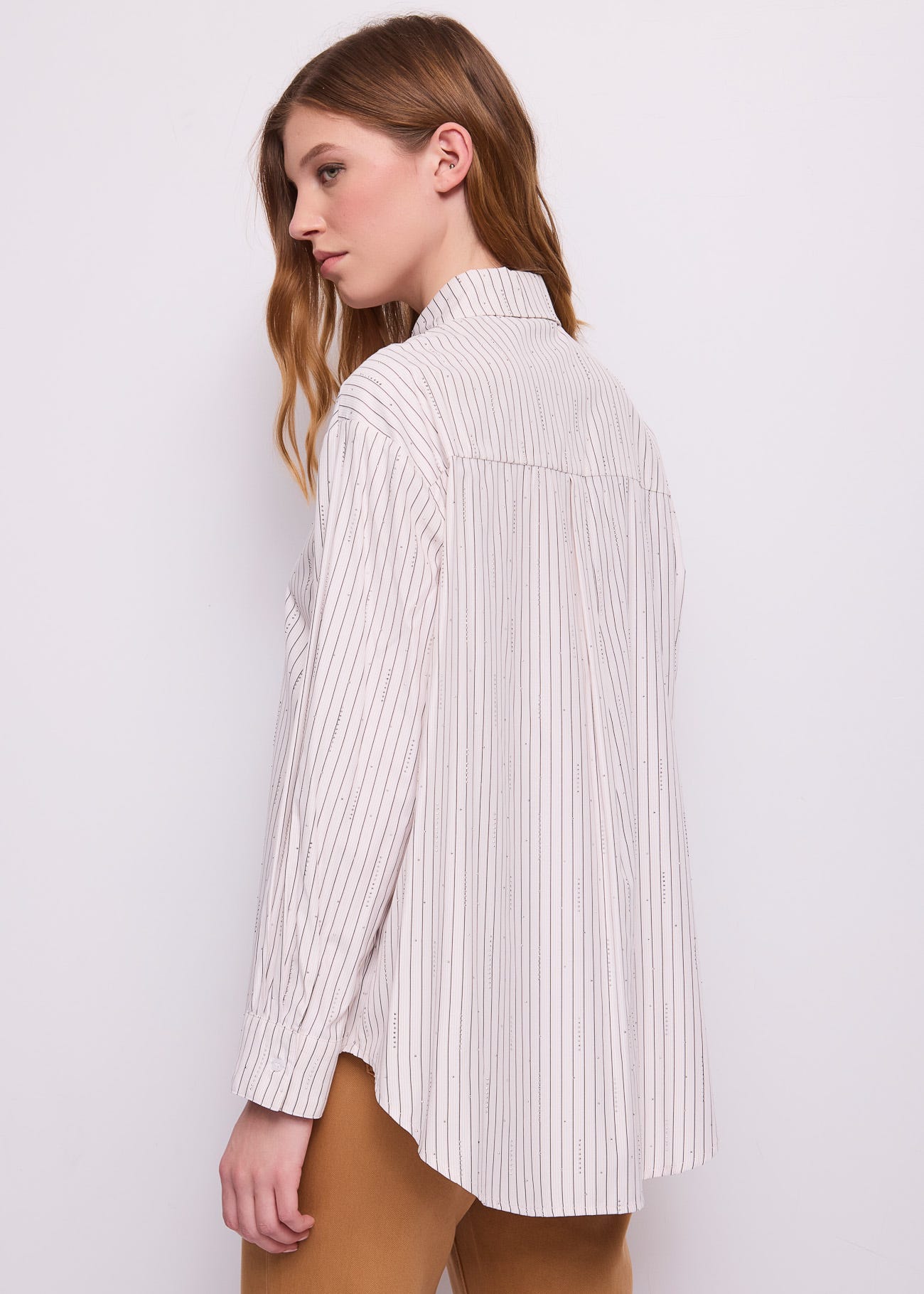 Camicia da donna in popeline a righe