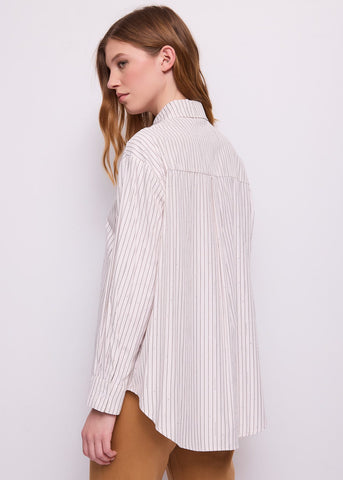 Camicia da donna in popeline a righe