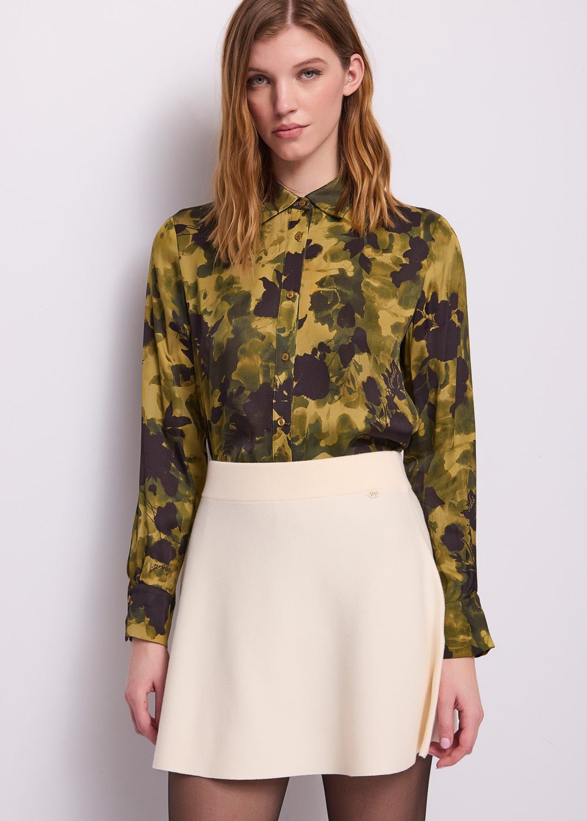 Camicia da donna in viscosa stampata