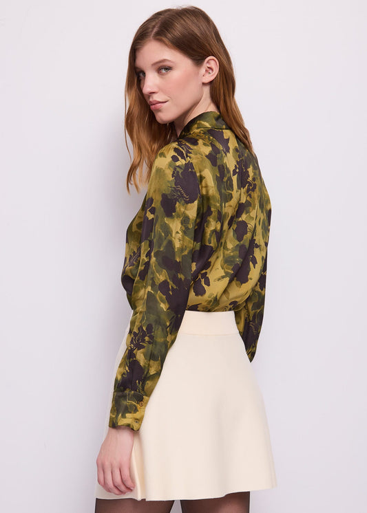 Camicia da donna in viscosa stampata