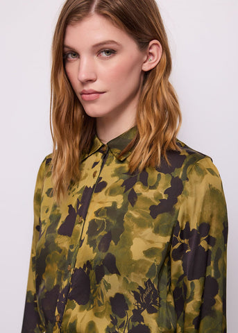 Camicia da donna in viscosa stampata