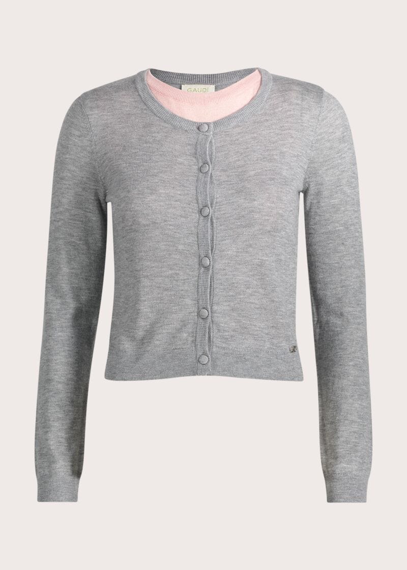 Cardigan da donna con bottoni - fronte