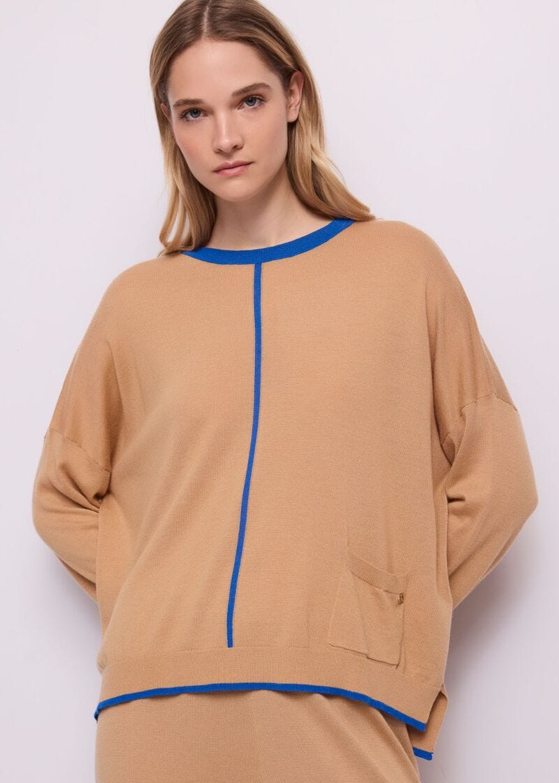 Maglia da donna in filato di lana - fronte