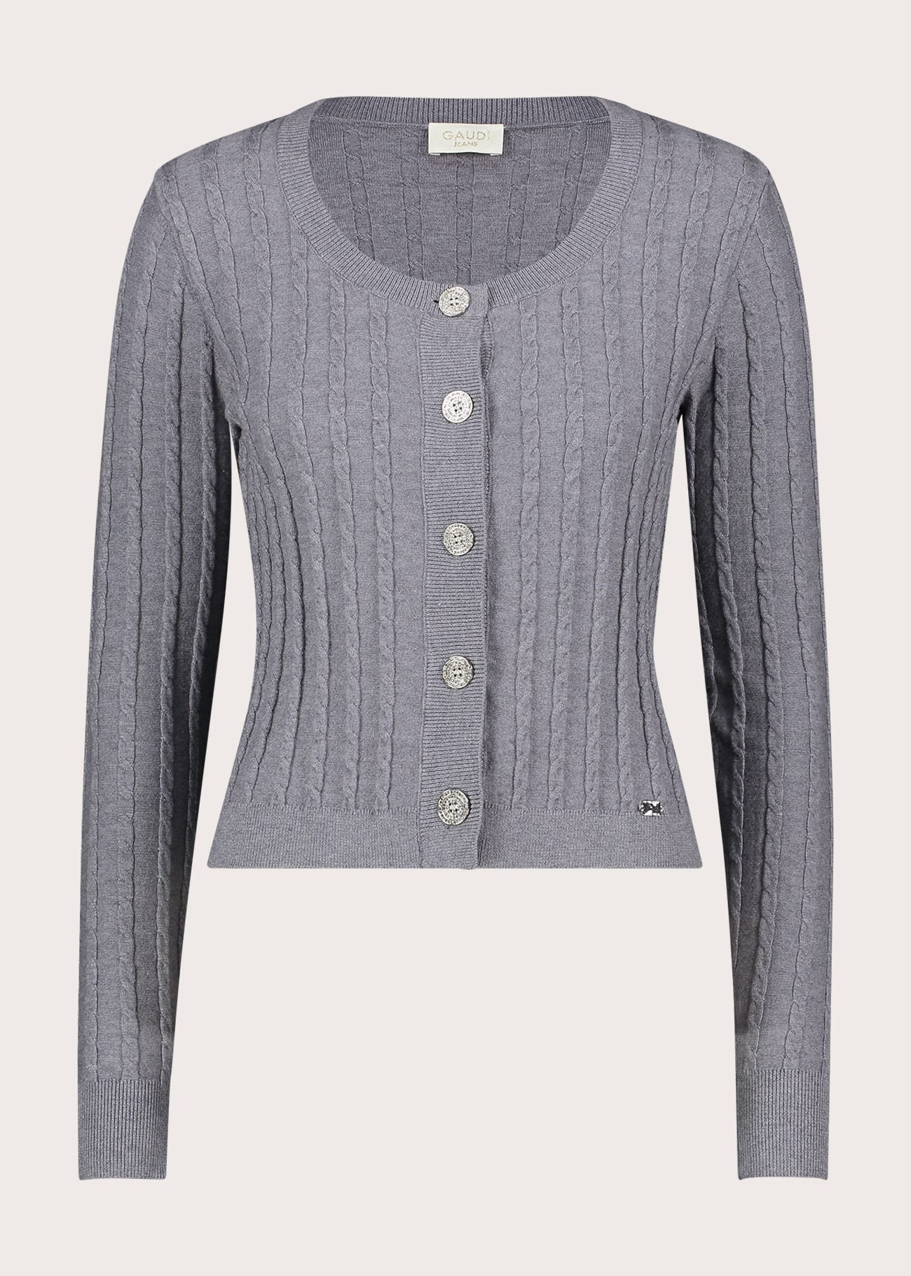 Cardigan da donna con strass e bottoni
