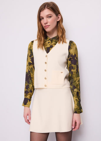 Gilet da donna con bottoni dorati