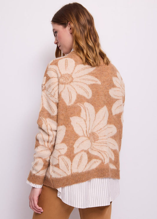 Cardigan da donna in lana jacquard
