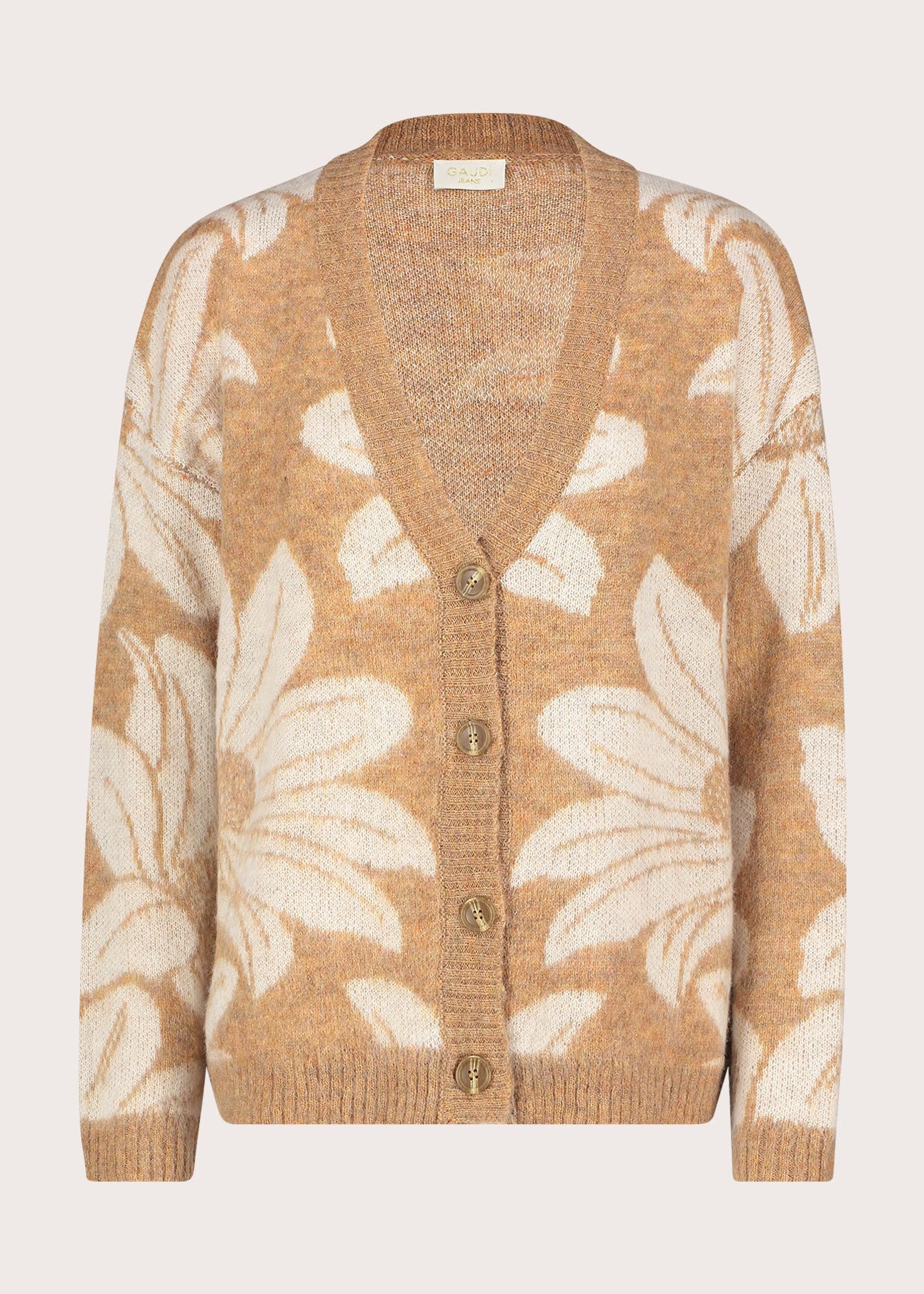 Cardigan da donna in lana jacquard