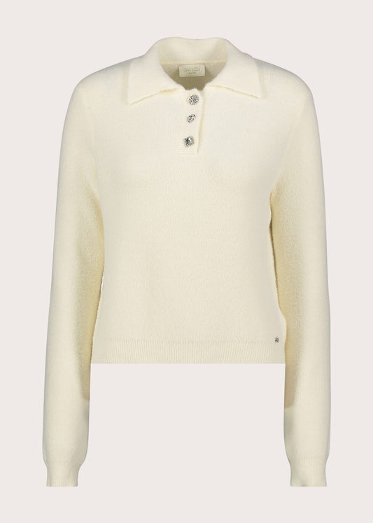 Polo da donna con bottoni gioiello