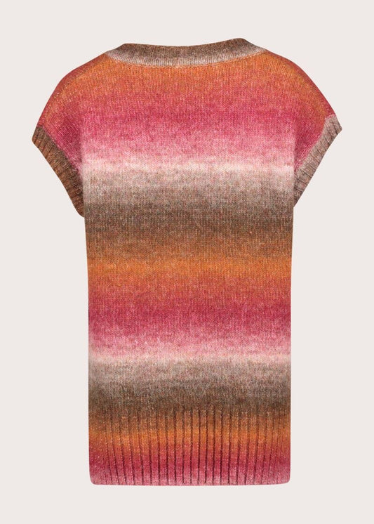 Gilet da donna in lana a righe - dettaglio