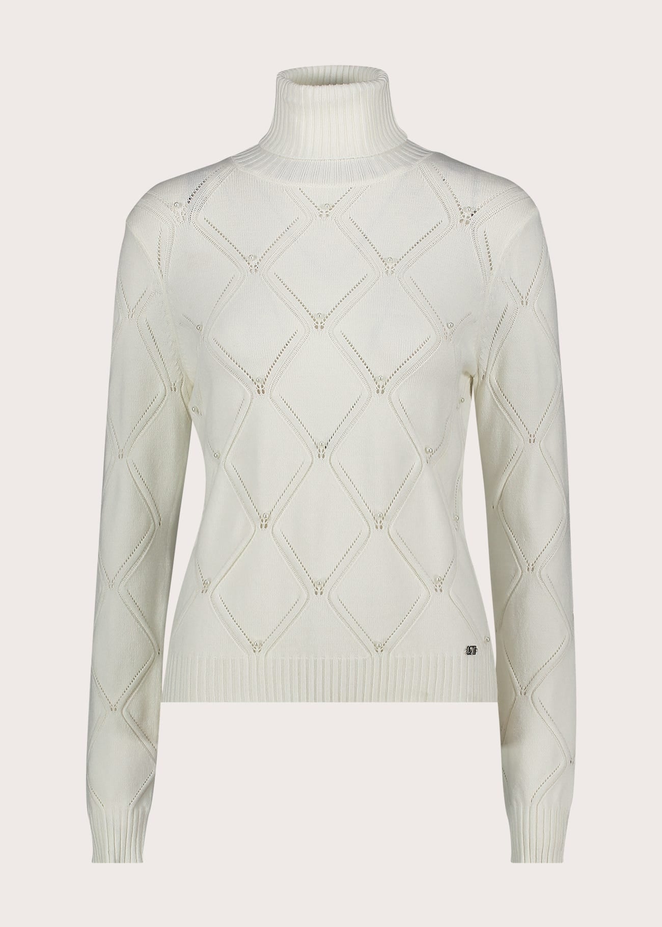 Dolcevita bianca da donna con strass