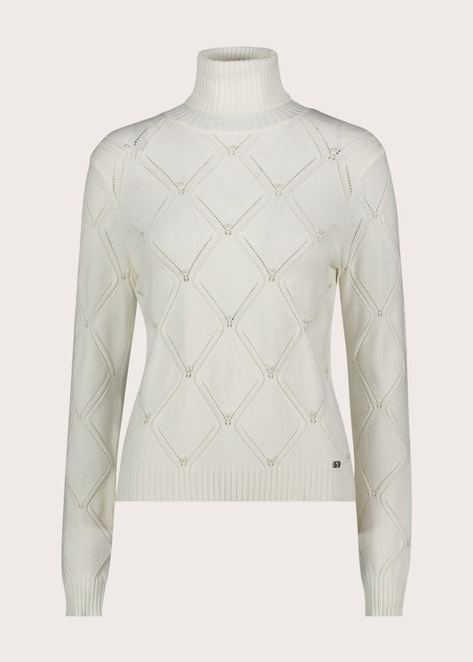 Dolcevita bianca da donna con strass