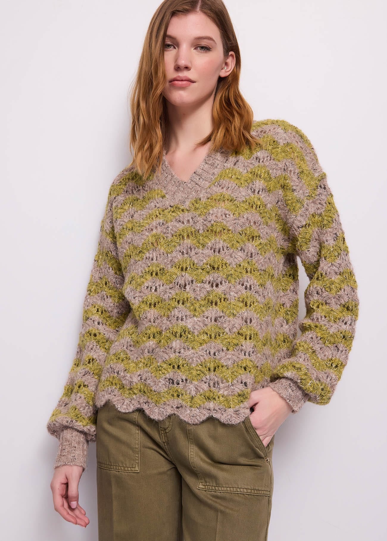 Maglione da donna effetto see-through