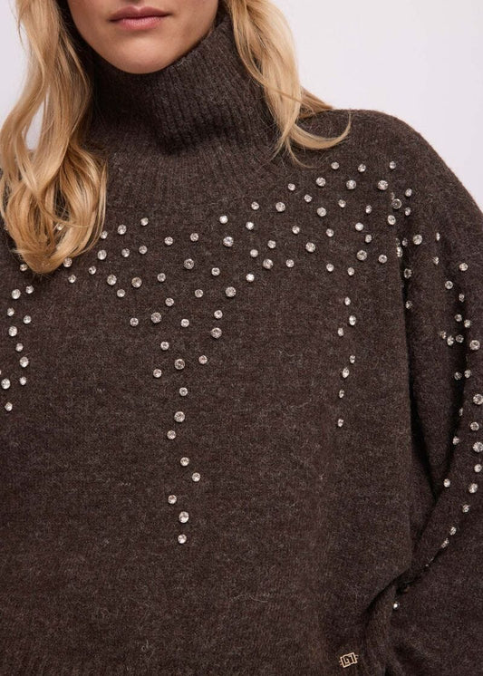 Dolcevita da donna con strass - Gaudì - retro