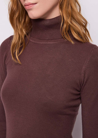 Dolcevita da donna in maglia di cotone