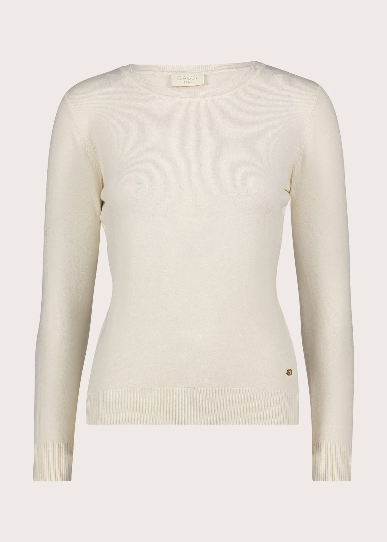 Maglia girocollo da donna in filato di cotone