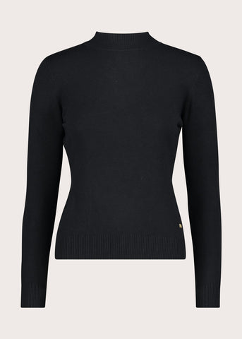 Maglia da donna in cotone con collo alto