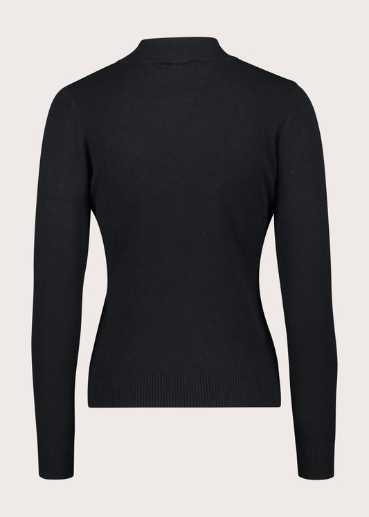 Maglia da donna in cotone con collo alto