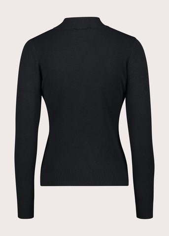 Maglia da donna in cotone con collo alto