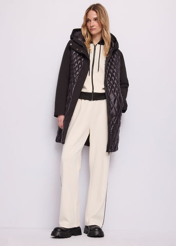 Felpa bianca da donna con cappuccio e zip