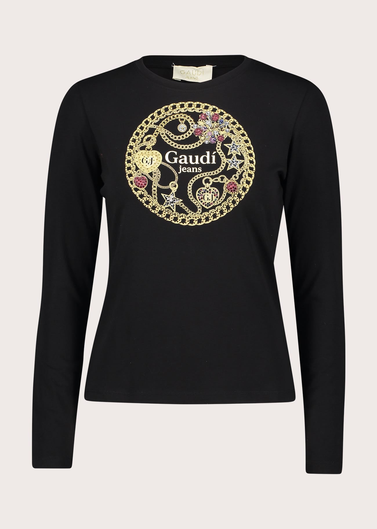 T-shirt girocollo da donna con stampa e logo