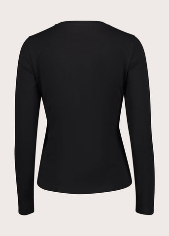 T-shirt girocollo da donna con stampa e logo