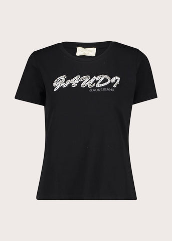 T-shirt girocollo da donna in jersey con logo - fronte