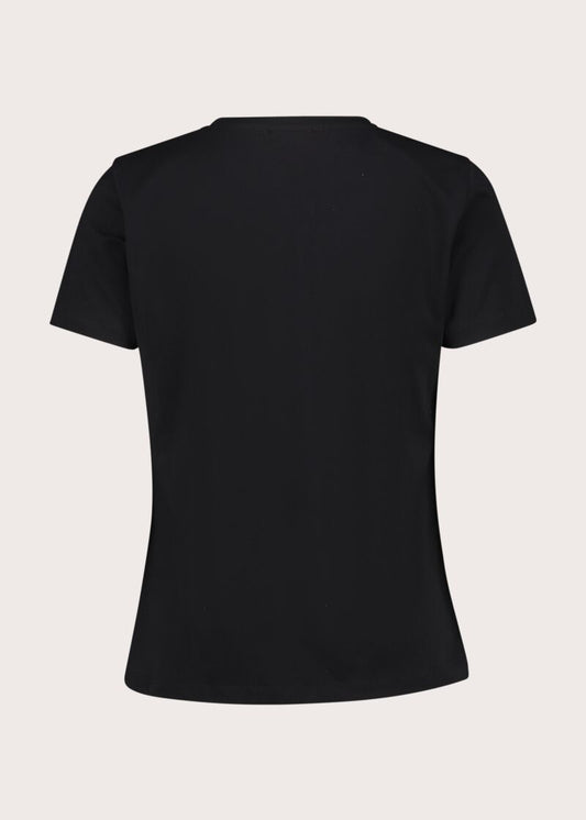 T-shirt girocollo da donna in jersey con logo - dettaglio