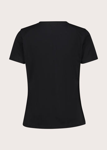 T-shirt girocollo da donna in jersey con logo - dettaglio
