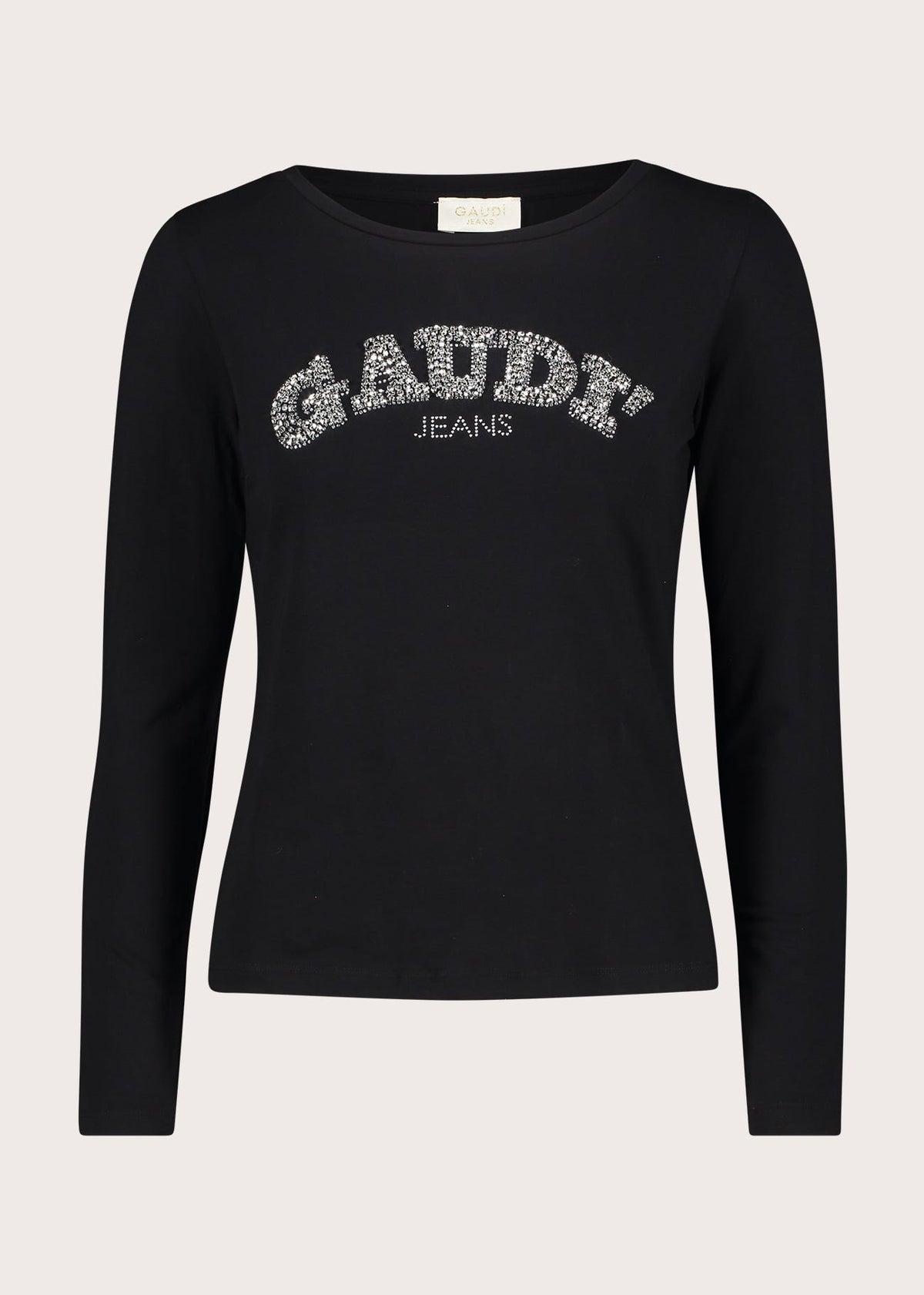 T-shirt girocollo da donna in jersey elasticizzato