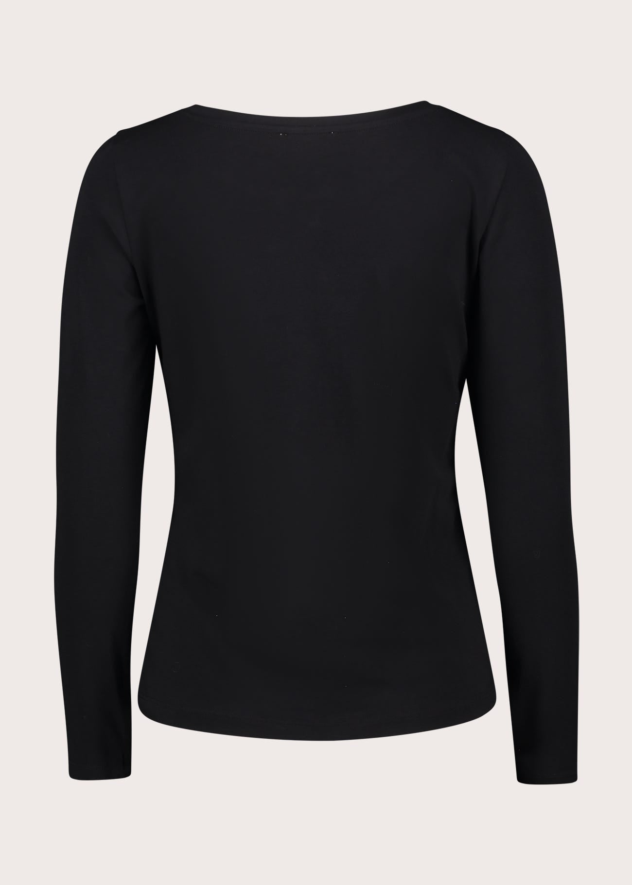 T-shirt girocollo da donna in jersey elasticizzato