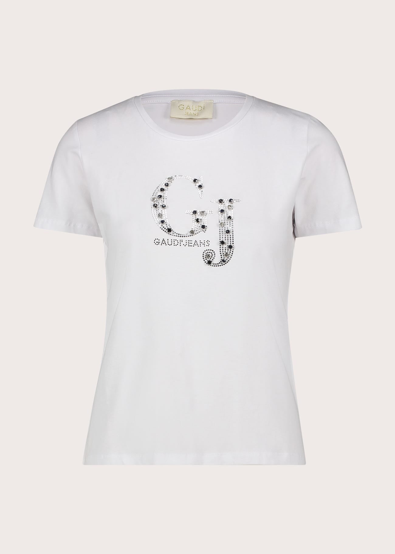 T-shirt girocollo da donna con maniche corte