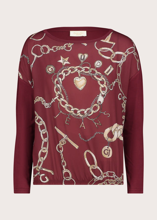T-shirt da donna in jersey e georgette