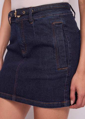 Minigonna in denim con cintura
