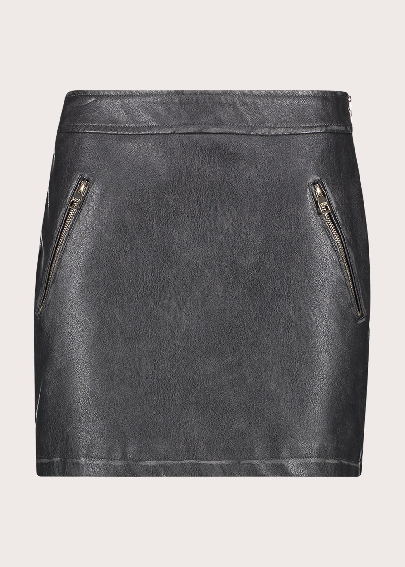 Minigonna con tasche e zip