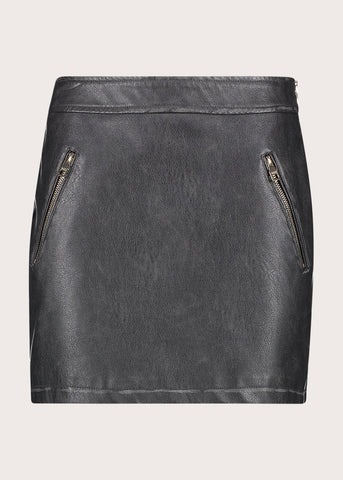 Minigonna con tasche e zip