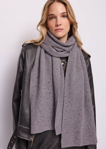 Sciarpa da donna con logo e strass - fronte