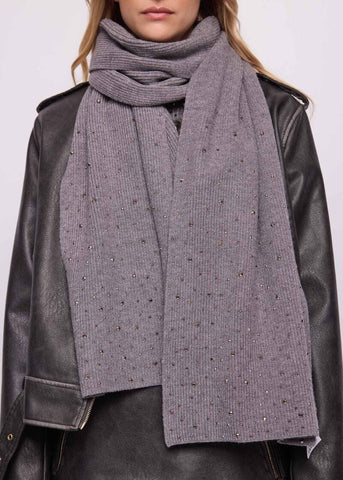 Sciarpa da donna con logo e strass - dettaglio